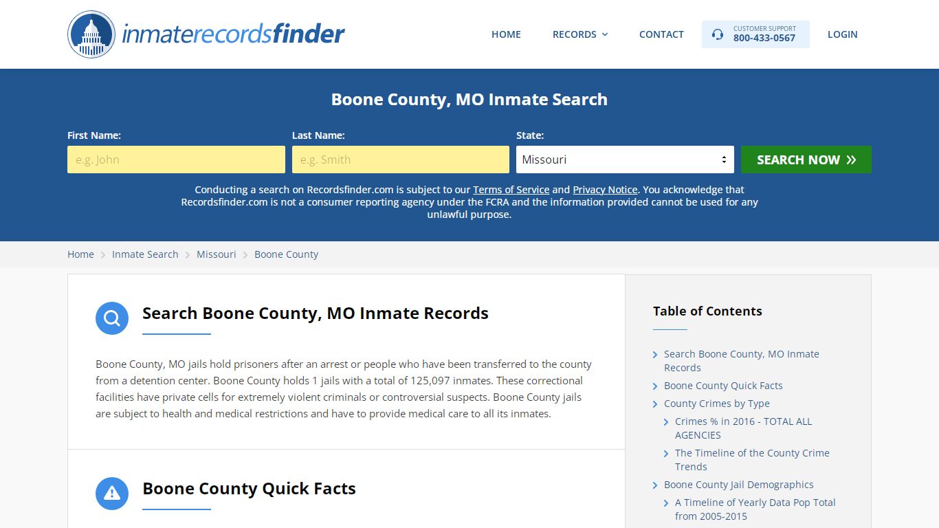 Boone County, MO Inmate Lookup & Jail Records Online
